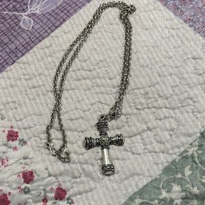 Silver Cross Pendant Necklace
